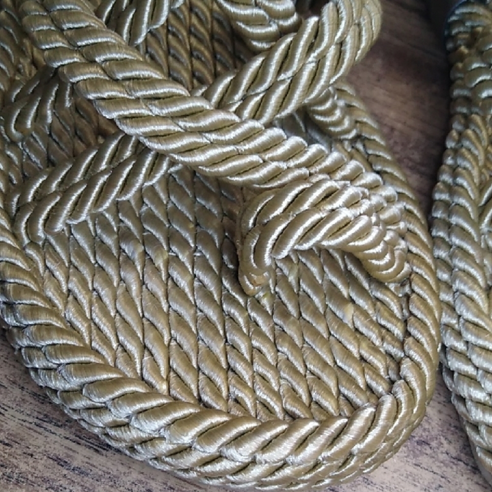 Twisted Gold Rope 🪢 Sandals Size EU 37 /US 6 - Picture 3 of 14